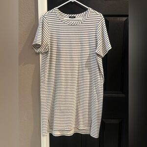 Buffalo David Bitton Black and White Striped Midi Dress